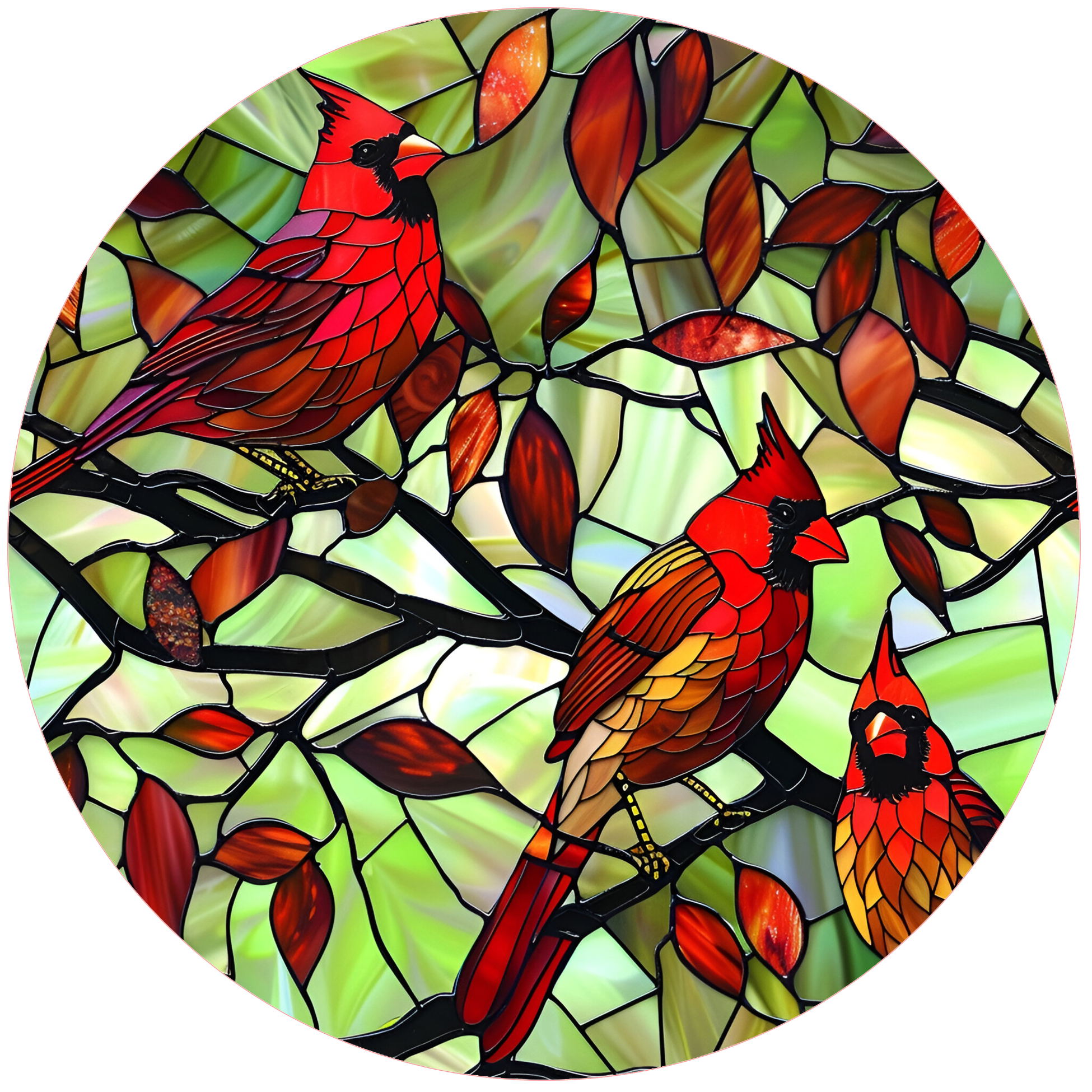 Cardinal Green Stained-Glass